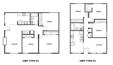 a floor plan of unit type c2